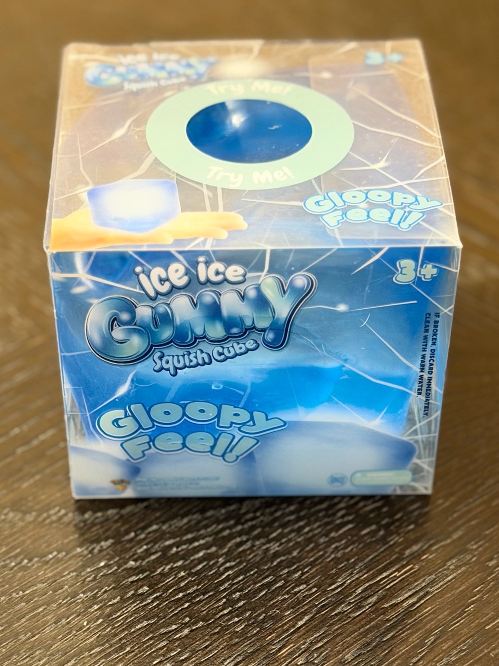 Ice Ice Squish Cube Kids Squishy Fidget Toy - Jumbo Blue Ice Cube